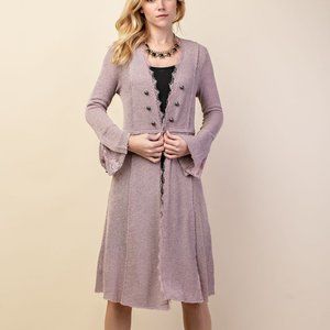 new VOCAL MAUVE CARDIGAN sweater wrap BOHEMIAN WESTERN military SM-3X (4-colors)